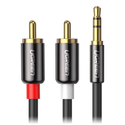 Καλώδιο ήχου 3,5 χιλ. σε 2 x RCA UGREEN AV116, 3 μ., Γκρι