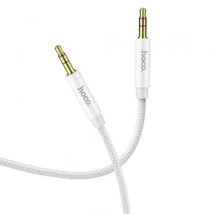 Καλώδιο ήχου 3.5mm σε 3.5mm Hoco UPA19, 1m, Ασημί