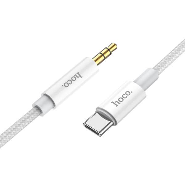 Καλώδιο ήχου USB-C σε 3.5mm Hoco UPA19, 1m, Ασημί - Image 2