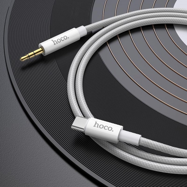 Καλώδιο ήχου USB-C σε 3.5mm Hoco UPA19, 1m, Ασημί - Image 3