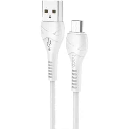 Καλώδιο USB-A σε microUSB Hoco X37, 18W, 2.4A, 1m, Λευκό