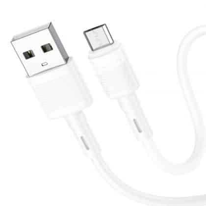 Καλώδιο USB-A σε microUSB Hoco X83 Victory, 18W, 2.4A, 1m, Λευκό