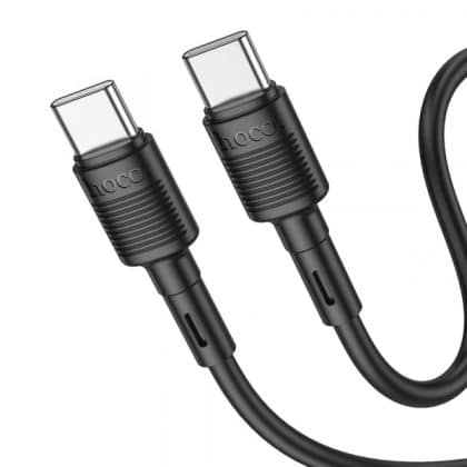 Καλώδιο USB-C σε USB-C Hoco X83 Victory, 60W, 3A, 1m, Μαύρο
