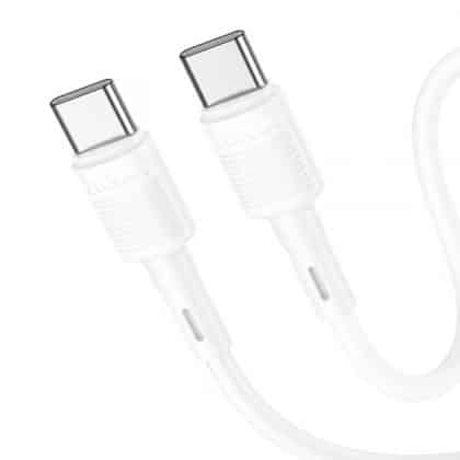 Καλώδιο USB-C σε USB-C Hoco X83 Victory, 60W, 3A, 1m, Λευκό