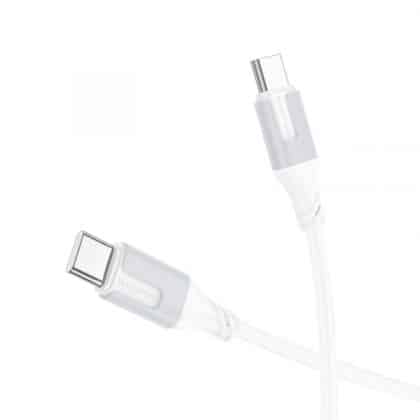 Καλώδιο USB-C σε USB-C Borofone BX101 Creator, 60W, 3A, 1m, Λευκό
