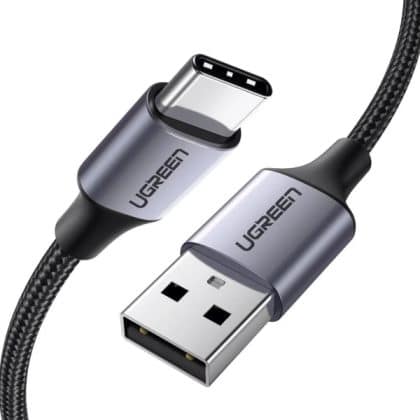 Καλώδιο USB-A σε USB-C Ugreen US288, 18W, 3A, 0,5m, Μαύρο