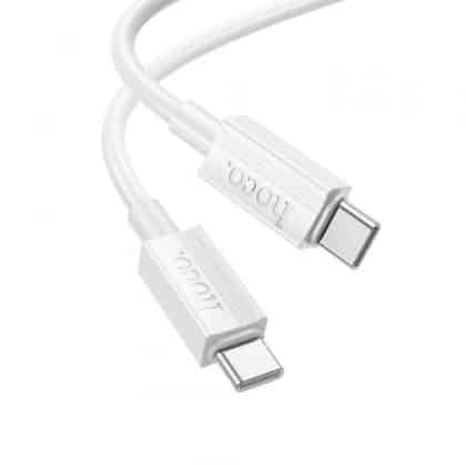 Καλώδιο USB-C σε USB-C Hoco X107, 60W, 3A, 1m, Λευκό