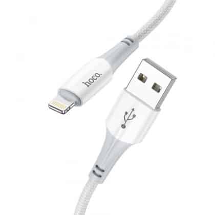 Καλώδιο USB-A σε Lightning Hoco X70, 18W, 2.4A, 1m, Λευκό
