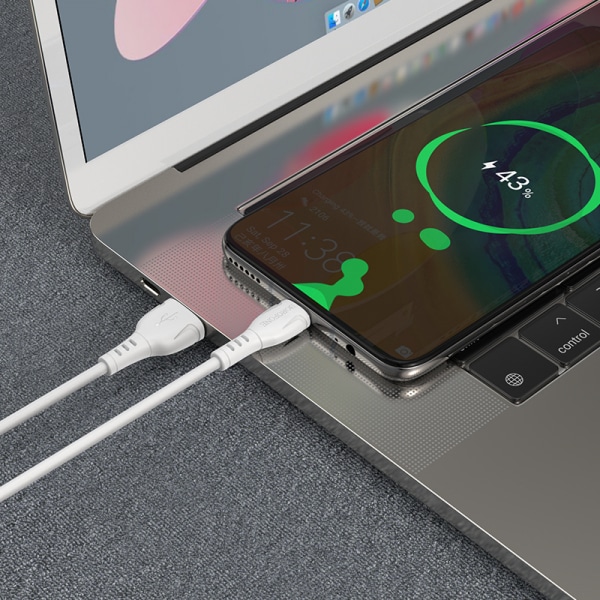 Καλώδιο USB-A σε USB-C Borofone BX51 Triumph MP, 18W, 2A, 1m, Λευκό - Image 2