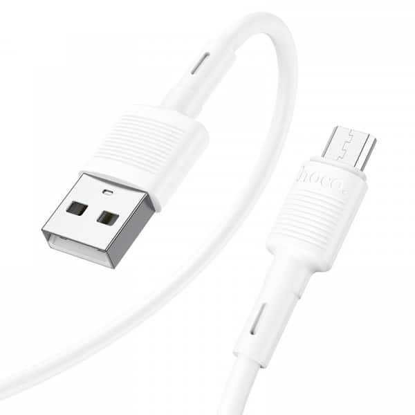 Καλώδιο USB-A σε microUSB Hoco X83 Victory, 18W, 2.4A, 1m, Λευκό - Image 2