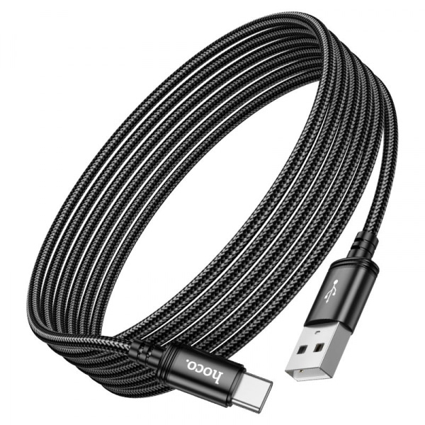 Καλώδιο USB-A σε USB-C Hoco X91, 60W, 3A, 3m, Μαύρο - Image 2