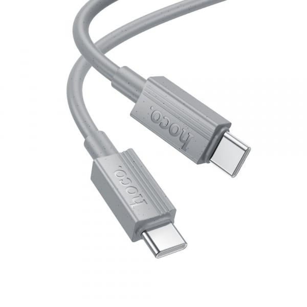 Καλώδιο USB-C σε USB-C Hoco X107, 60W, 3A, 1m, Γκρι - Image 2
