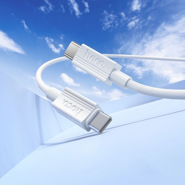 Καλώδιο USB-C σε USB-C Hoco X107, 60W, 3A, 1m, Λευκό - Image 2