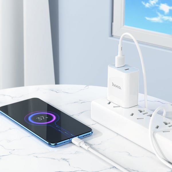Καλώδιο USB-A σε microUSB Hoco X83 Victory, 18W, 2.4A, 1m, Λευκό - Image 3