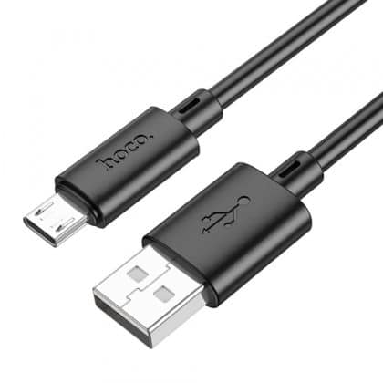 Καλώδιο USB-A σε microUSB Hoco X88, 18W, 2.4A, 1m, Μαύρο