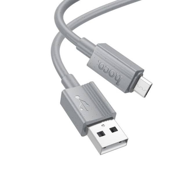 Καλώδιο USB-A σε microUSB Hoco X107, 18W, 2A, 1m, Γκρι - Image 3