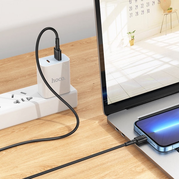 Καλώδιο USB-A σε Lightning Hoco X83 Victory, 18W, 2.4A, 1m, Μαύρο - Image 4