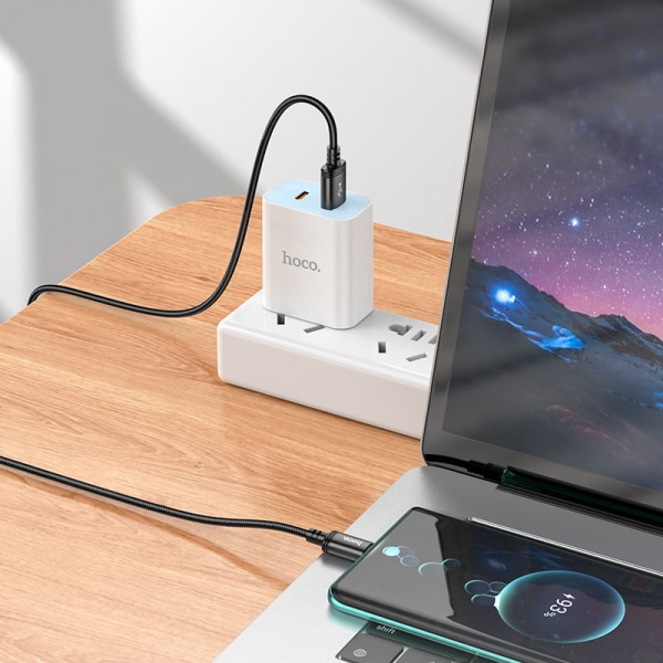 Καλώδιο USB-A σε USB-C Hoco X91, 60W, 3A, 3m, Μαύρο - Image 4
