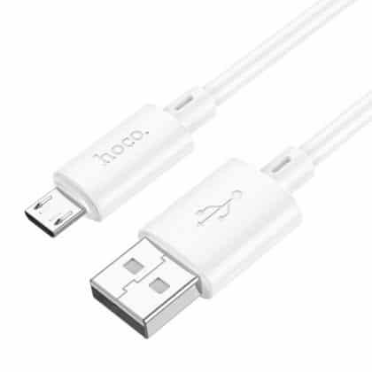 Καλώδιο USB-A σε microUSB Hoco X88, 18W, 2.4A, 1m, Λευκό