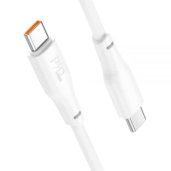 Καλώδιο USB-C σε USB-C Hoco X93, 100W, 5A, 1m, Λευκό - Image 2