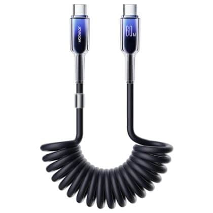 Καλώδιο USB-C σε USB-C Joyroom S-A43 Crystal, 60W, 3A, 1,5m, Μαύρο