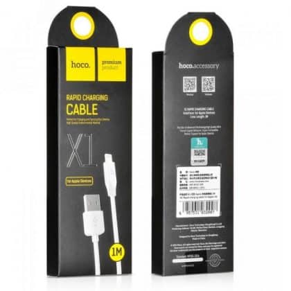 Καλώδιο USB-A σε Lightning Hoco Rapid X1, 18W, 2A, 1m, Λευκό