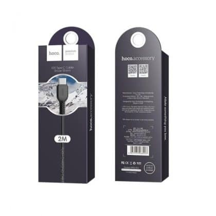 Καλώδιο USB-A σε USB-C Hoco Flash X20, 18W, 2A, 3m, Μαύρο