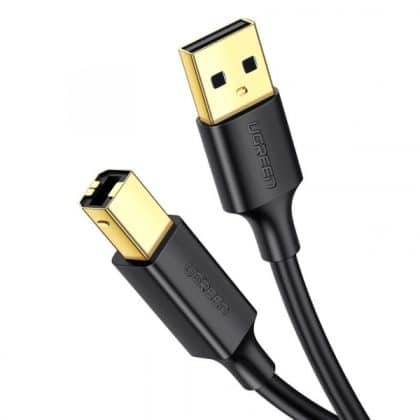 Καλώδιο εκτυπωτή USB UGREEN US135, 1,5 μ., Μαύρο