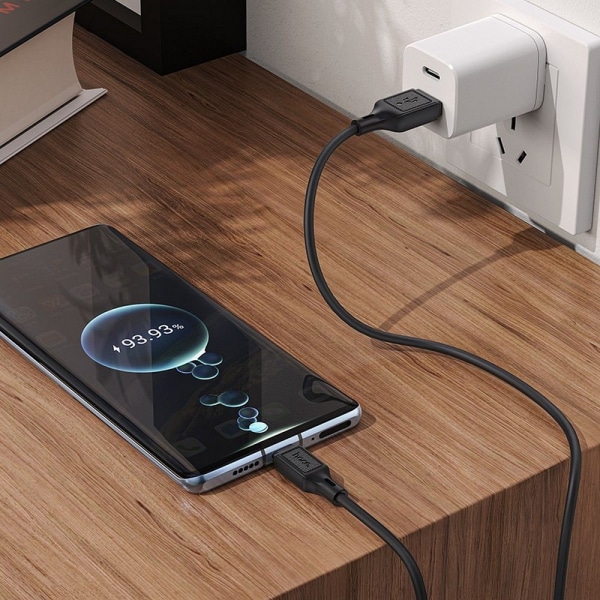 Καλώδιο USB-A σε USB-C Hoco X90, 60W, 3A, 1m, Μαύρο - Image 2