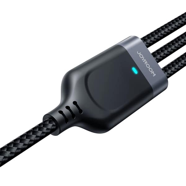 Καλώδιο φόρτισης USB-A σε Lightning / microUSB / USB-C Joyroom S-A18 3 σε 1, 18W, 3.5A, 1.2m, Μαύρο - Image 2