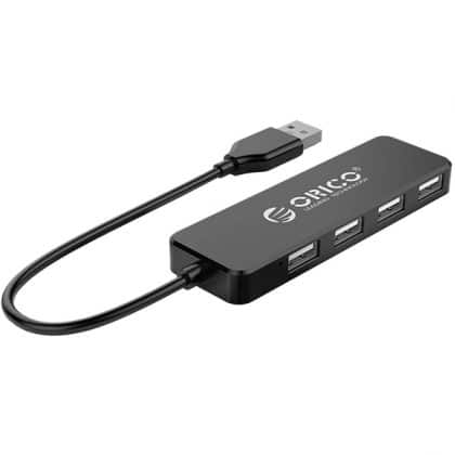 Hub USB Orico FL01, 4 x USB-A, Μαύρο