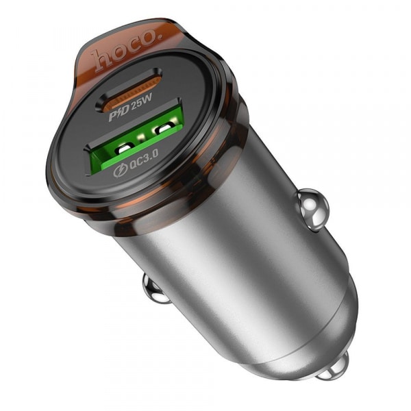 Φορτιστής Αυτοκινήτου Hoco NZ16A, 43W, 3A, 1 x USB-A - 1 x USB-C, Γκρι - Image 5