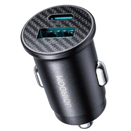 Φορτιστής Αυτοκινήτου Joyroom JR-CCN16 Mini, 12W, 2.4A, 1 x USB-A - 1 x USB-C, Μαύρο