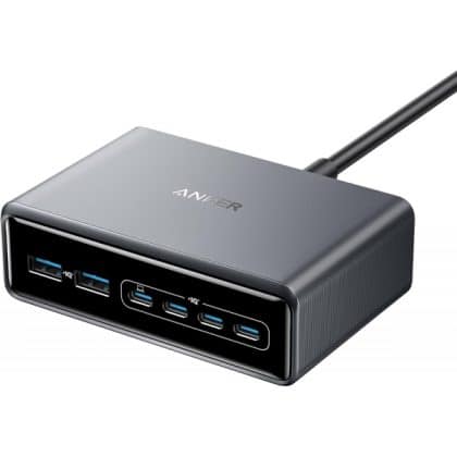 Φορτιστής γραφείου Anker Prime, 200W, 3A, 2 x USB-A - 4 x USB-C, Μαύρο