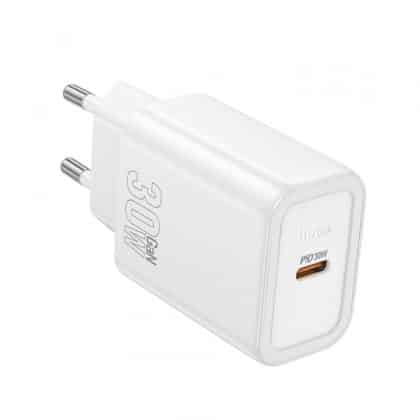 Φορτιστής τοίχου Hoco N62, 30W, 3A, 1 x USB-C, Λευκό