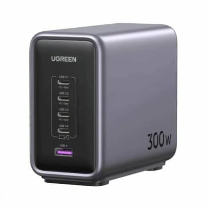 Φορτιστής γραφείου UGREEN CD333 Nexode, 300W, 5A, 1 x USB-A - 4 x USB-C, Γκρι