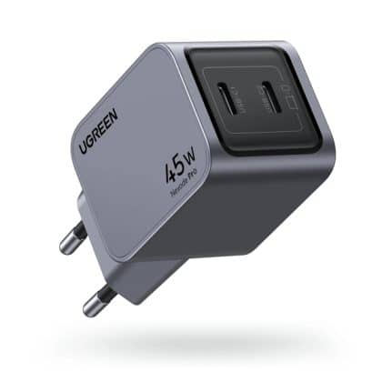 Φορτιστής τοίχου UGREEN X707 Nexode Pro, 45W, 3A, 2 x USB-C, Γκρι