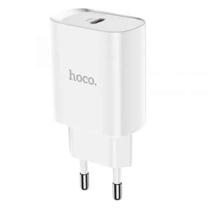 Φορτιστής τοίχου Hoco N14, 20W, 3A, 1 x USB-C, Λευκό