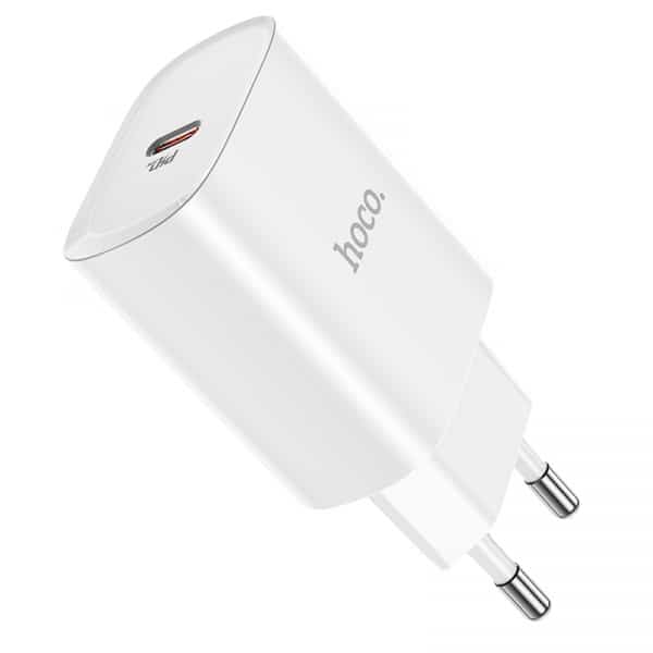 Φορτιστής τοίχου Hoco N14, 20W, 3A, 1 x USB-C, Λευκό - Image 3