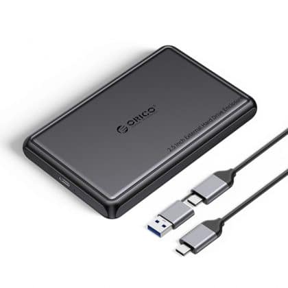 Θήκη σκληρού δίσκου Orico DDL25-C3 για SATA 2,5 ιντσών, USB-C, μαύρο