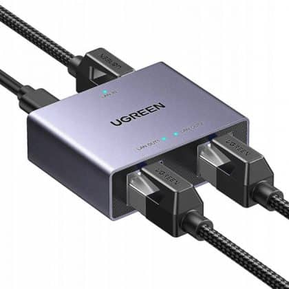 Διαχωριστής Lan UGREEN NW301, RJ45 - 2 x RJ45, Γκρι
