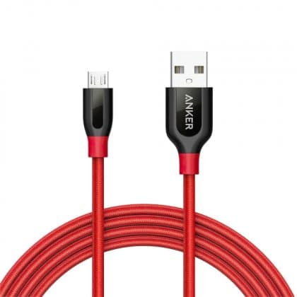 Καλώδιο USB-A σε microUSB Anker PowerLine+, 18W, 2A, 1,8m, Κόκκινο A8143091