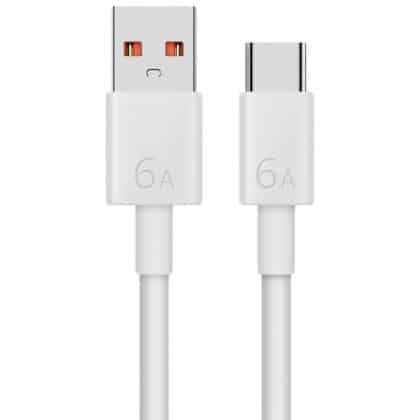Καλώδιο USB-A σε USB-C Huawei, 66W, 6A, 1m, Λευκό 04072004