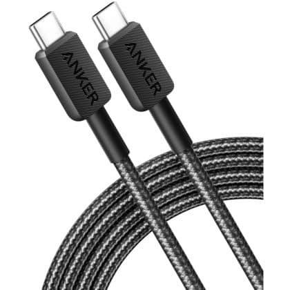Καλώδιο USB-C σε USB-C Anker 322, 60W, 3A, 0,9m, Μαύρο A81F5G11