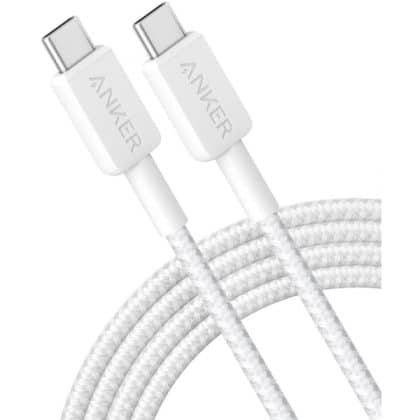 Καλώδιο USB-C σε USB-C Anker 322, 60W, 3A, 0,9m, Λευκό A81F5G21
