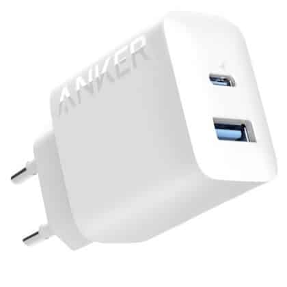 Φορτιστής τοίχου Anker 312, 20W, 3A, 1 x USB-A - 1 x USB-C, Λευκό A2348G21