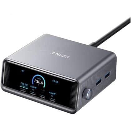 Επιτραπέζιος φορτιστής Anker Prime, 250W, 5A, 2 x USB-A - 4 x USB-C, Μαύρο A2345341