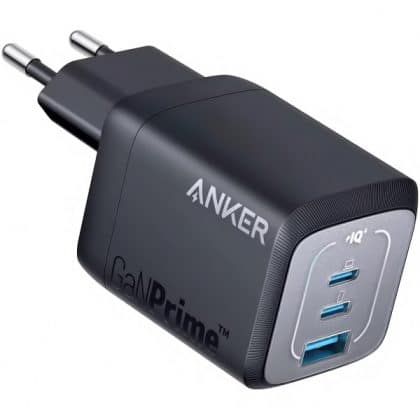 Φορτιστής τοίχου Anker Prime, 67W, 5A, 1 x USB-A - 2 x USB-C, Μαύρο A2669313