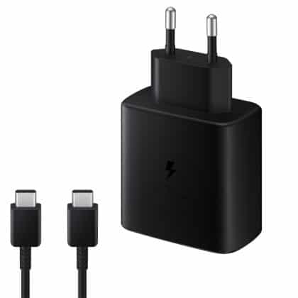 Φορτιστής τοίχου Samsung EP-TA845 + DA705BBE, 45W, 4.05A, 1 x USB-C, με καλώδιο USB-C, Μαύρο GP-PTU022DYGBQ
