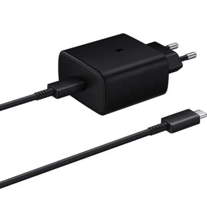 Φορτιστής τοίχου Samsung EP-TA845 + DW767JBE, 45W, 4.05A, 1 x USB-C, με καλώδιο USB-C, Μαύρο GP-PTU022DYGBQ